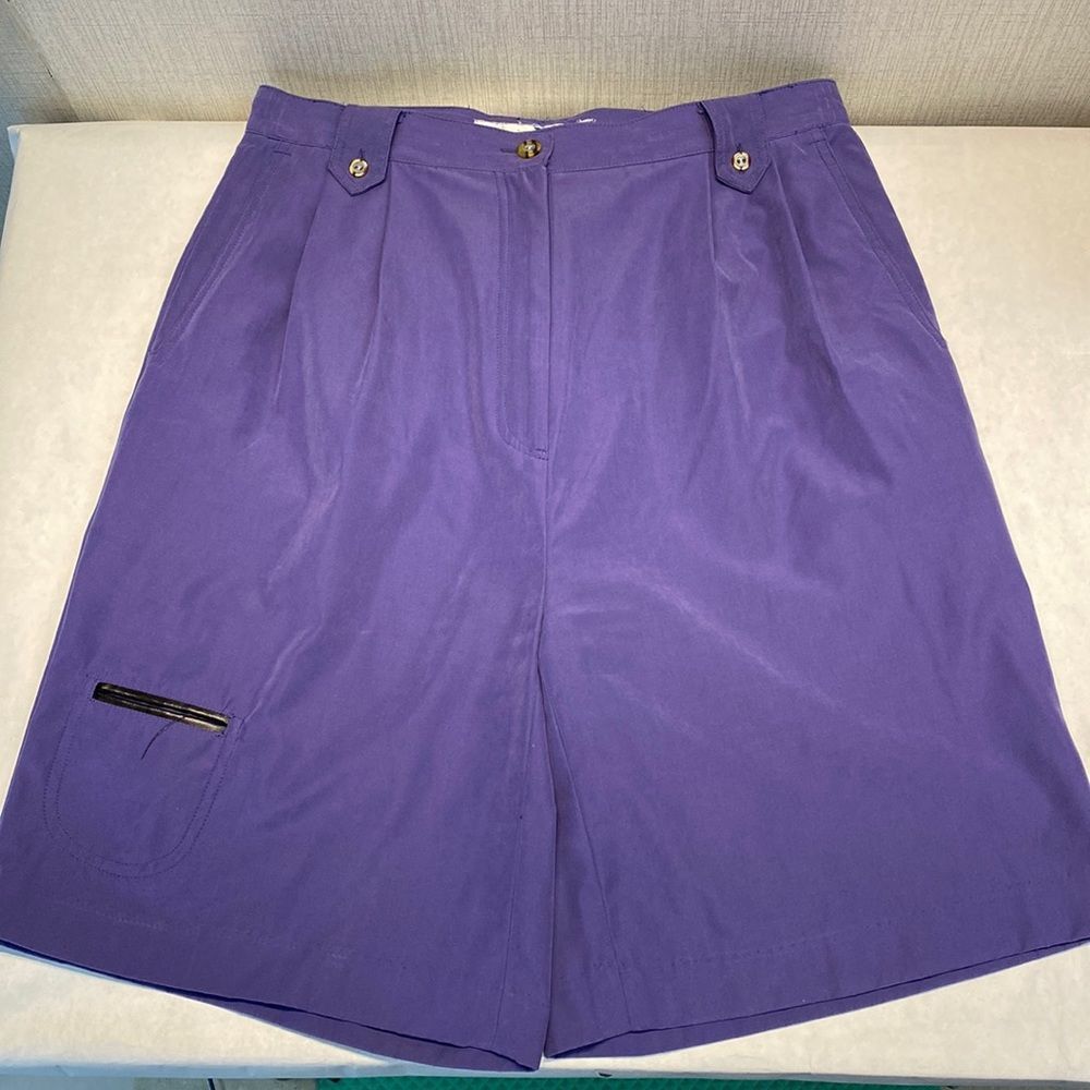 Jamie Sadock Golf Shorts Size 14 Purple Long Modest